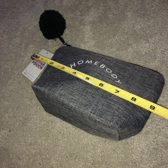 Cosmetic Make Up Bag Case Pouch Gray Christmas Stocking Stuffer NWT - Picture 4 of 6